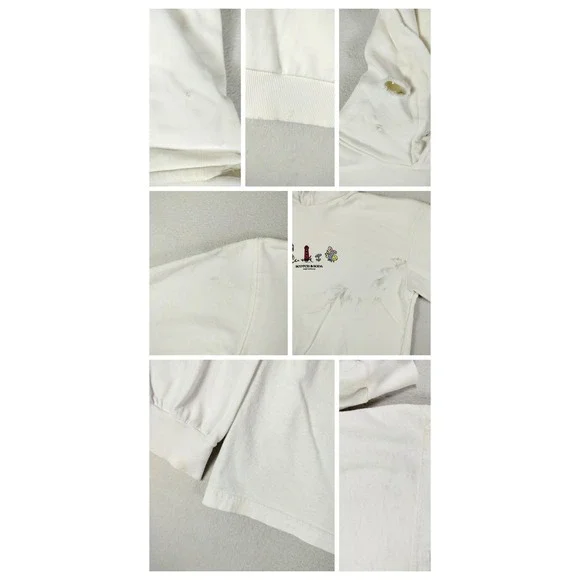 Scotch & Soda Hoodie‎ Mens Medium White Graphic Pullover Fleece Cartoon Thrashed - Picture 6 of 11